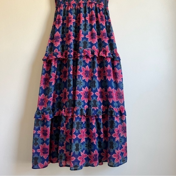 Banjanan Iris Dress in Shibori Clamp Dye Blueprint - Picture 6 of 16